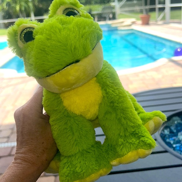 Green Hop the Frog Soft Cuddly Huggable Stuffed Animal Plush Stuffie Toy Furry - Picture 12 of 16